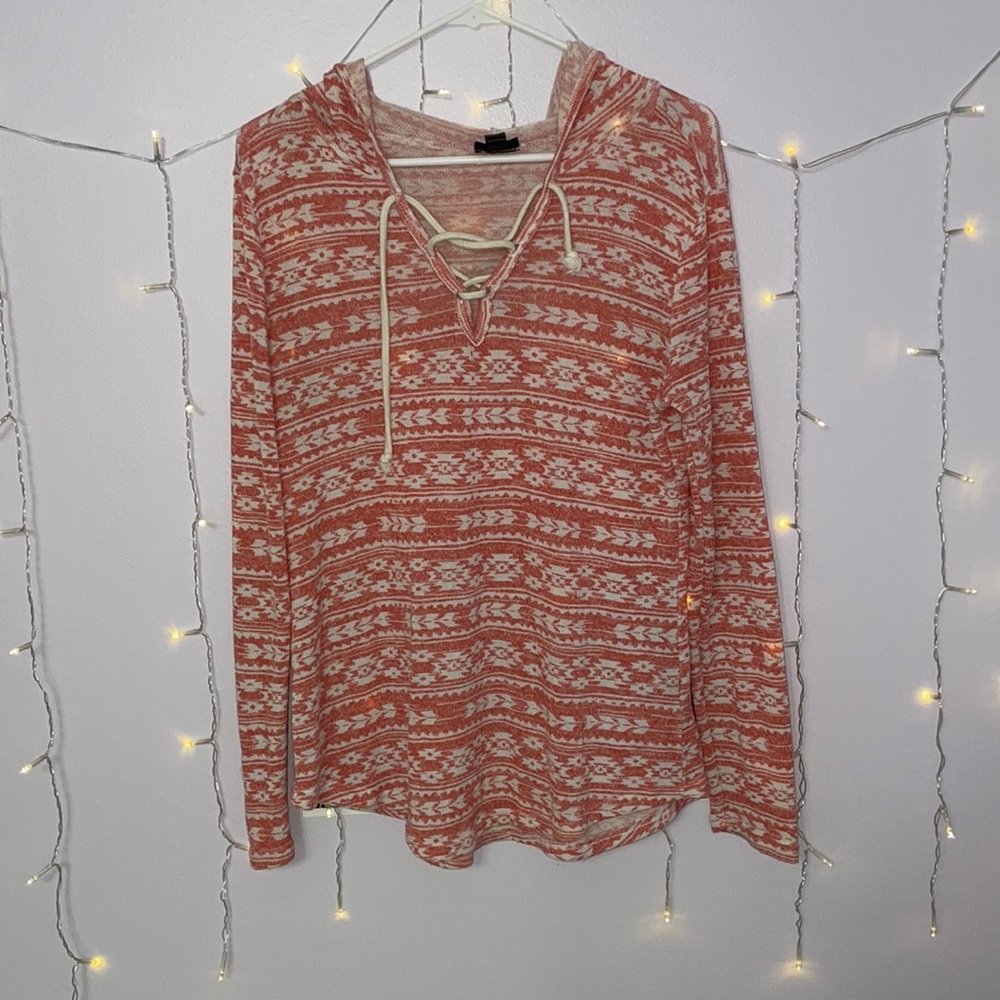 XL lace up hoodie